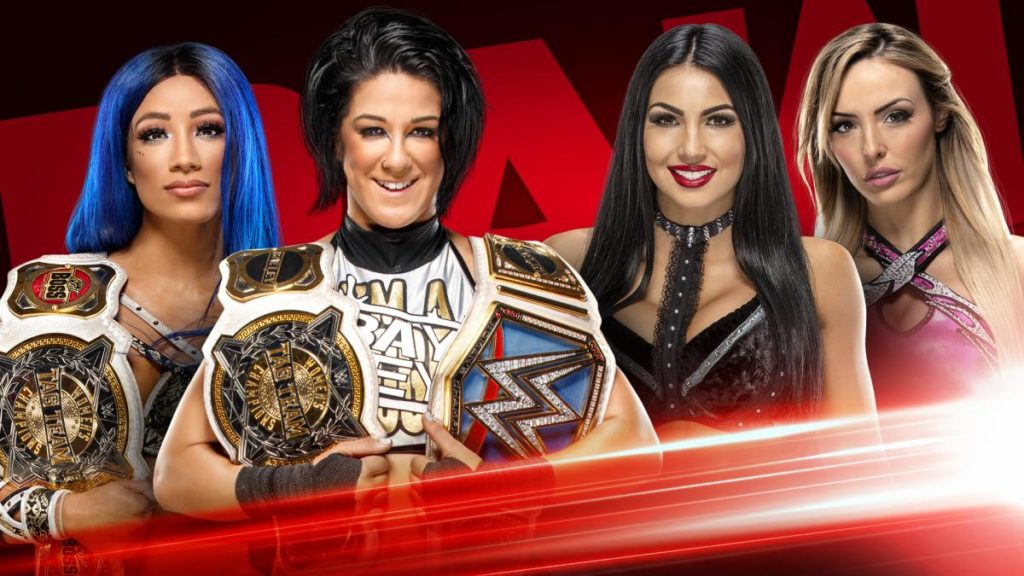 WWE Monday Night Raw Recap (6/22) - WWE Women's Tag Team Championship - Sasha Banks and Bayley (c) defeated the Iiconics (Billie Kay and Peyton Royce)