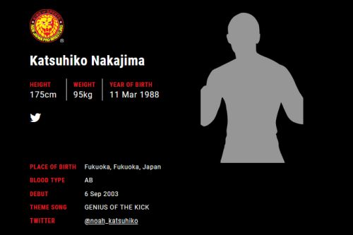 NJPW Briefly Adds Katsuhiko Nakajima Profile To English Website