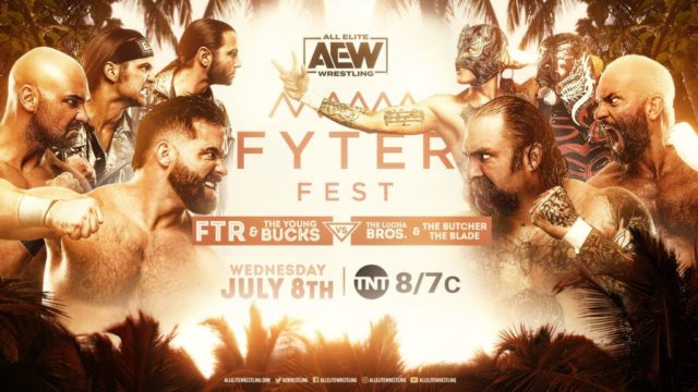 AEW Fyter Fest Results: FTR & Young Bucks vs. The Butcher, The Blade, and The Lucha Bros AEW Fyter Fest Results: FTR & Young Bucks vs. The Butcher, The Blade, and The Lucha Bros
