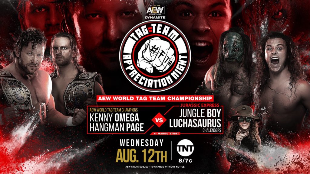 AEW Dynamite Results: The Jurassic Express vs. Hangman Page & Kenny Omega [AEW Tag Team Championship Match]