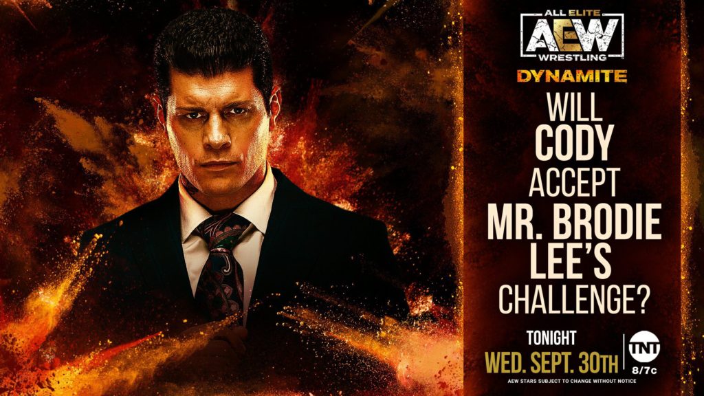 AEW Dynamite Results: Cody Rhodes Responds To The Challenge Of Mr. Brodie Lee AEW Dynamite Results: Cody Rhodes Responds To The Challenge Of Mr. Brodie Lee