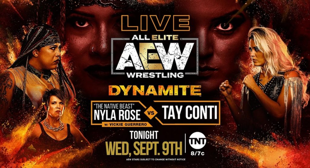 AEW Dynamite Results: Nyla Rose w/ Vickie Guerrero vs. Tay Conti