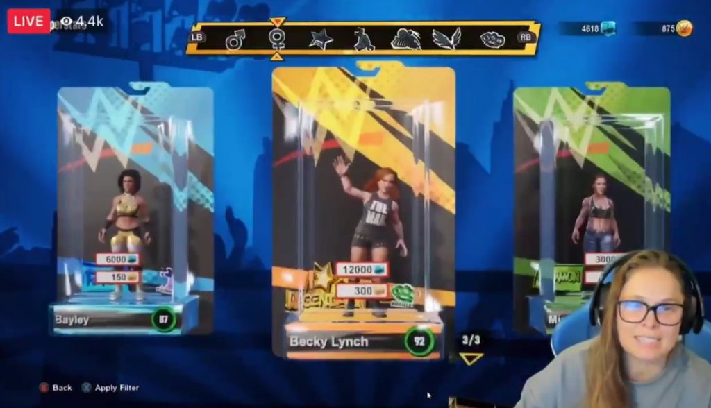 Ronda Rousey Takes Shot At Becky Lynch During Gaming Stream Ronda Rousey Takes Shot At Becky Lynch During Gaming Stream