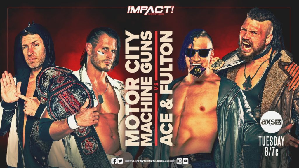 Impact Wrestling Preview (10/6)- The Motor City Machine Guns (Chris Sabin and Alex Shelley) vs. Ace Austin and Madman Fulton Impact Wrestling Preview (10/6)- The Motor City Machine Guns (Chris Sabin and Alex Shelley) vs. Ace Austin and Madman Fulton