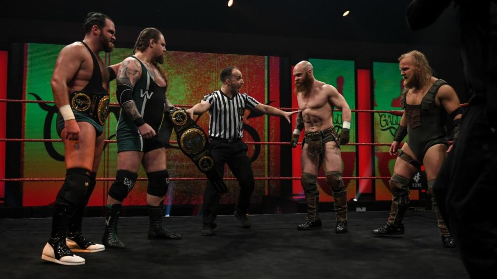 WWE NXT UK Results: The Hunt (Wild Boar & Primate) vs. Gallus (Mark Coffey & Wolfgang) [NXT UK Tag Team Championship Match]