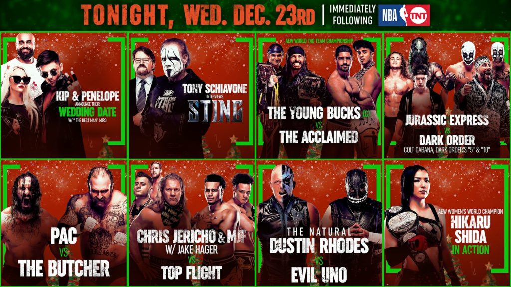 AEW Holiday Bash Preview [Top Flight vs. Chris Jericho & MJF, Young Bucks defend their gold, PAC vs. Butcher, and More!]