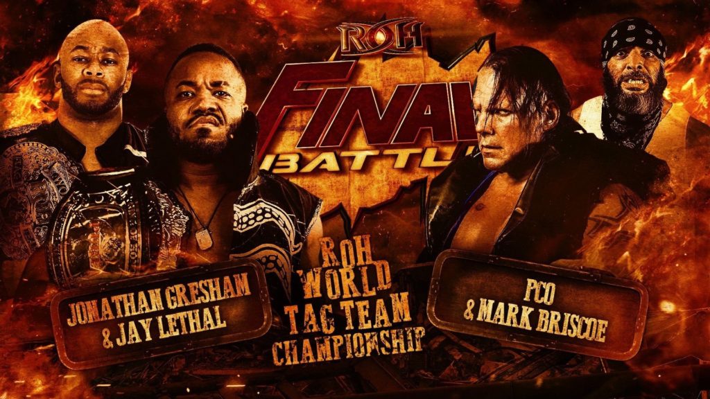Ring Of Honor Final Battle Results: Mark Briscoe & PCO vs. Jay Lethal & Jonathan Gresham [ROH World Tag Team Championship Match]