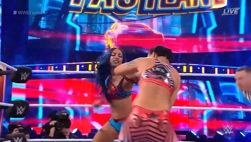 WWE Fastlane Results: Bianca Belair & Sasha Banks vs. Nia Jax & Shayna Baszler [WWE Women's Tag Team Championship Match]