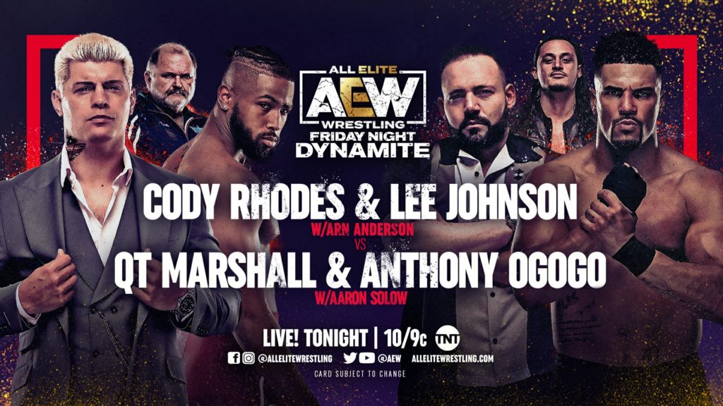 AEW Dynamite Results: QT Marshall and Anthony Ogogo Defeat Cody Rhodes and Lee Johnson After KO Punch