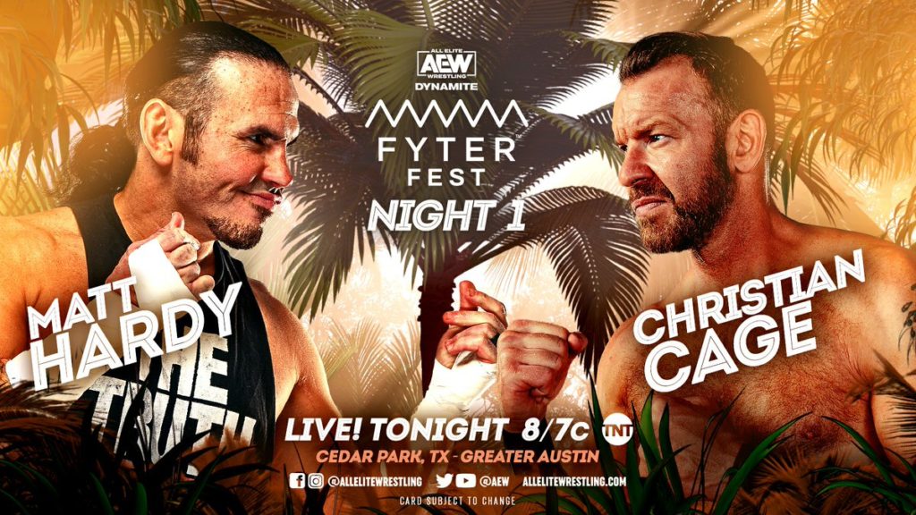 AEW Fyter Fest Results: Matt Hardy vs. Christian Cage (07/14)