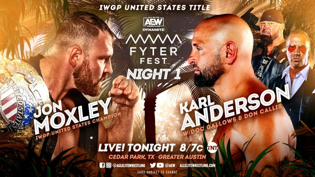 AEW Fyter Fest Results: Karl Anderson vs. Jon Moxley - IWGP United States Championship (07/14)