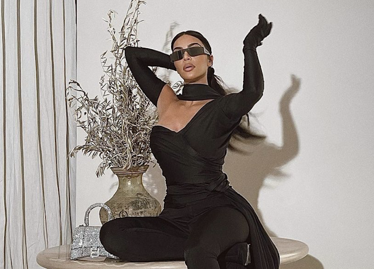 Kim Kardashian Gets National Daughters Day Wrong kim kardashian black clothes