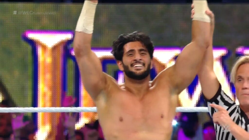 WWE Crown Jewel 2021 Results: Mansoor Defeats Mustafa Ali, Olympic Medalist Tareg Hamedi Delivers Post Match Kick(10/20)