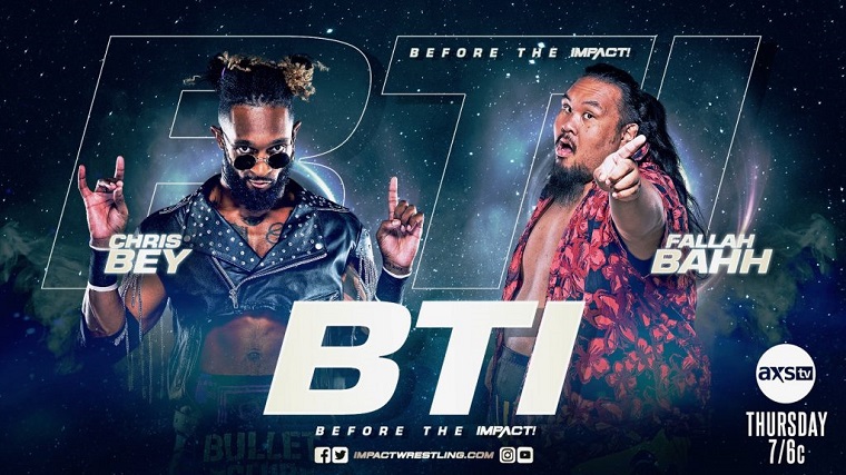 Impact Wrestling Results (11/25) – Before The Impact (BTI) – Chris Bey w/Hikuleo Defeated Fallah Bahh by Pinfall; Welcome to Wrestle House 2! I Love This Match – Chris Sabin Defeated Kaleb with a K by Pinfall; I love this match! – Downtown Daddy Brown (Willie Mack) Defeated Johnny Swinger by Pinfall Impact Wrestling Results