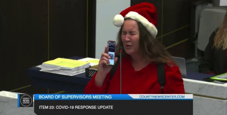 Anti-Vax Annie Holds Up San Diego Board Meeting to Sing Remix of Mariah Carey Holiday Classic Anti-Vax Annie Holds Up San Diego Board Meeting to Sing Remix of Mariah Carey Holiday Classic