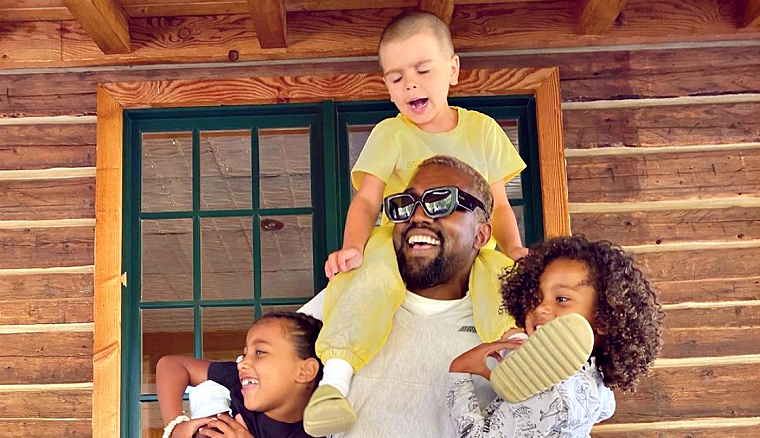 Kim Kardashian And Kanye West On Separate ‘Ends Of The Garden’ During Daughter Chicago’s Birthday Party