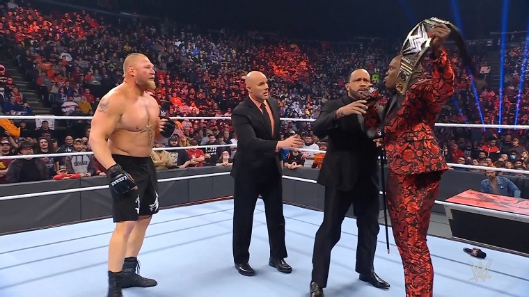 WWE Raw Results (1/31) – Brock Lesnar Declared Roman Reigns as his WrestleMania Opponent and was Added to the WWE Championship Elimination Chamber Match; Rhea Ripley Defeated Nikki ASH by Pinfall; The Miz Defeated Dominik Mysterio w/Rey Mysterio by Pinfall WWE Raw Results