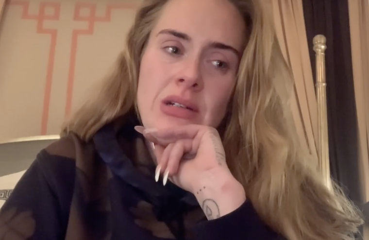 Teary Adele Announces The Postponement Of Residency As She Can Barely Contain Her Tears adele crying teary