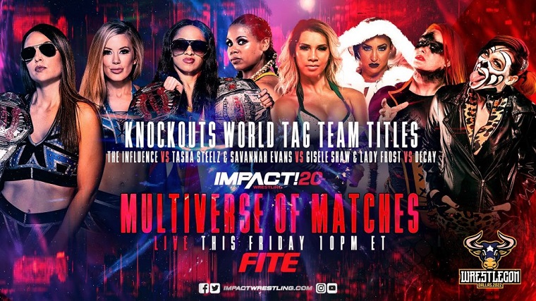 Impact Wrestling Multiverse of Matches (4/1) – Mike Bailey Defeated Alex Shelley by Pinfall; Fatal 4 Way Knockouts Tag Team Championship – The Influence (Madison Rayne, Tenille Dashwood) (c) Defeated Gisele Shaw and Lady Frost (Pin), Decay (Rosemary, Havok), and Tasha Steelz and Savannah Evans Impact Wrestling Multiverse of Matches
