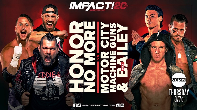 Impact Wrestling Results (4/28) – Before the Impact – Vincent Defeated Crazzy Steve by Pinfall; The Briscoes (Jay and Mark) Defeated Heath and Rhino by Pinfall; Bhupinder Gujjar Defeated VSK by Pinfall; Honor No More (Matt Taven, Mike Bennett, Eddie Edwards) Defeated Motor City Machine Guns (Alex Shelley, Chris Sabin) and Mike Bailey by Pinfall Impact Wrestling Results