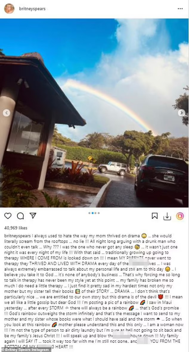 Britney Spears Kicks Off April by Steamrolling Her Parents Claiming “They THRIVED AND LIVED WITH DRAMA”