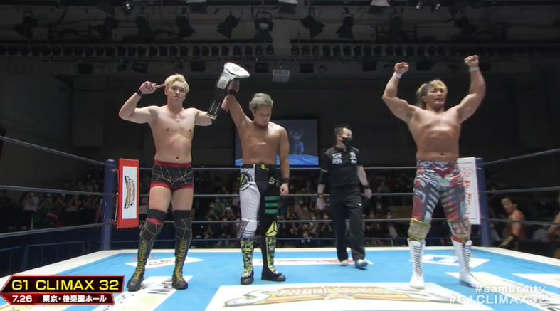 NJPW G1 Climax 2022 Results: Kazuchika Okada YOSHI-HASHI & Hiroshi Tanahashi Defeat Suzuki-gun, Los Ingobernables de Japon Defeat BULLET CLUB (07/26) NJPW G1 Climax 2022 Results: Kazuchika Okada YOSHI-HASHI & Hiroshi Tanahashi Defeat Suzuki-gun, (07/26)