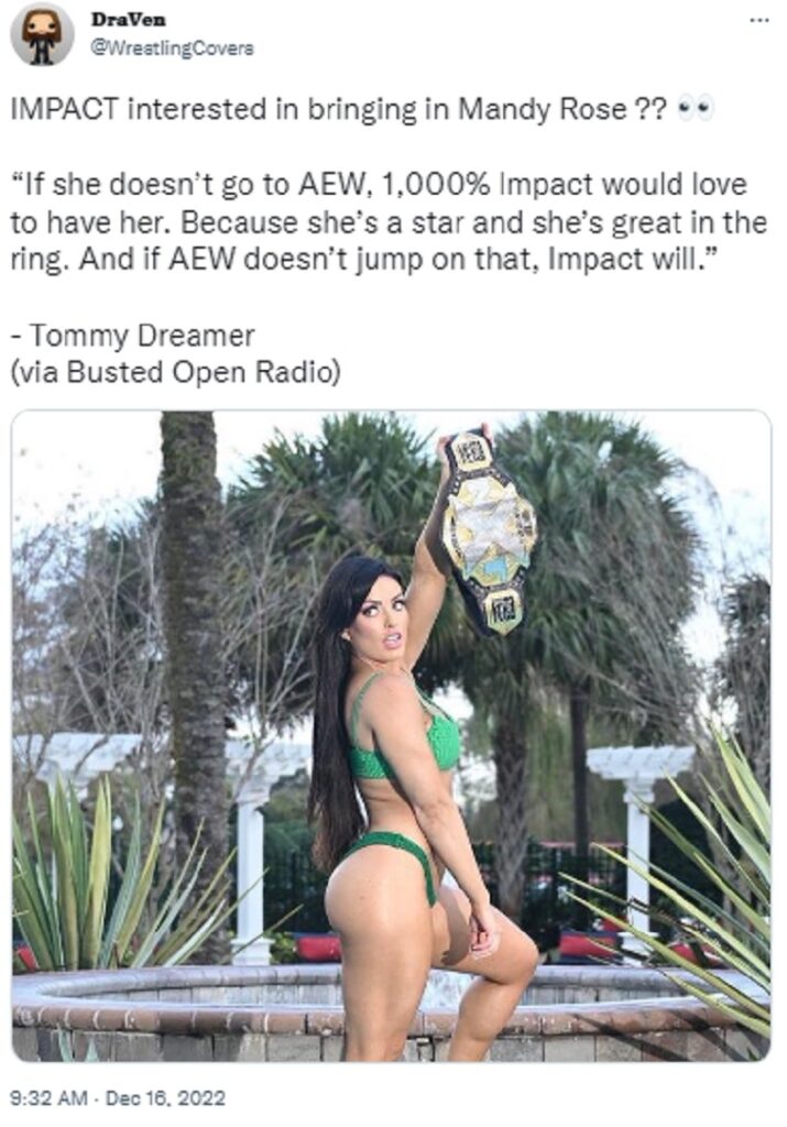 Deonna Purrazzo Invites Mandy Rose to Come to Impact Wrestling Deonna Purrazzo Invites Mandy Rose to Come to Impact Wrestling