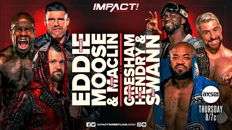 Impact Wrestling Results (1/12) – Mike Bailey Defeated Anthony Greene by Pinfall; Eddie Edwards, Moose, and Steve Macklin Defeated Jonathan Gresham, Joe Hendry, and Rich Swann by Pinfall Impact Wrestling Results (1/12) – Mike Bailey Defeated Anthony Greene by Pinfall; Eddie Edwards, Moose, and Steve Maclin Defeated Jonathan Gresham, Joe Hendry, and Rich Swann by Pinfall