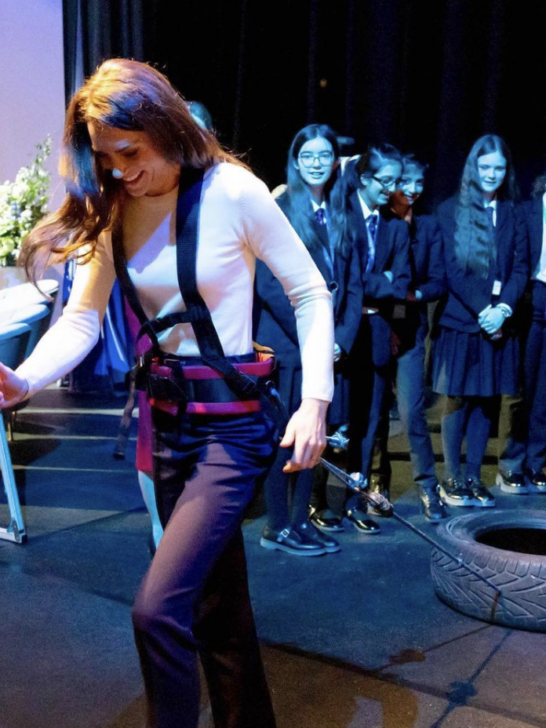 Kate Middleton Gets Physical With Some Tyre Training