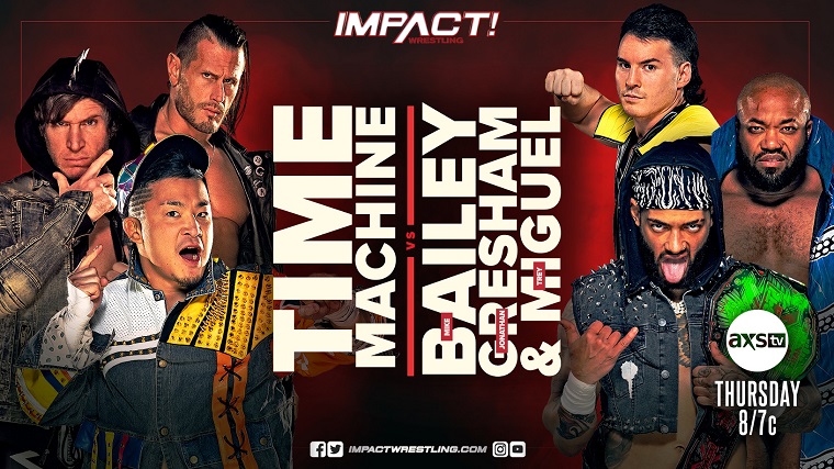 Impact Wrestling Results (4/20) – Before The Impact (BTI) – Heath and Rhino Defeated Jack Price and Shogun by Pinfall; Time Machine (Alex Shelley, Chris Sabin, Kushida) Defeated Mike Bailey, Jonathan Gresham and Trey Miguel by Pinfall Impact Wrestling Results (4/20) – Before The Impact (BTI) - Heath and Rhino Defeated Jack Price and Shogun by Pinfall; Time Machine (Alex Shelley, Chris Sabin, Kushida) Defeated Mike Bailey, Jonathan Gresham and Trey Miguel by Pinfall