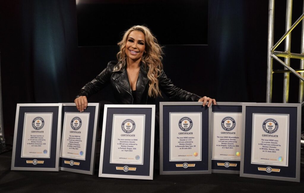WWE’s Natalya Awarded With Six World Record Certificates